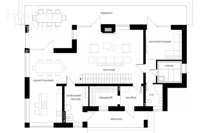 2-этажный коттедж 289 м² без отделки