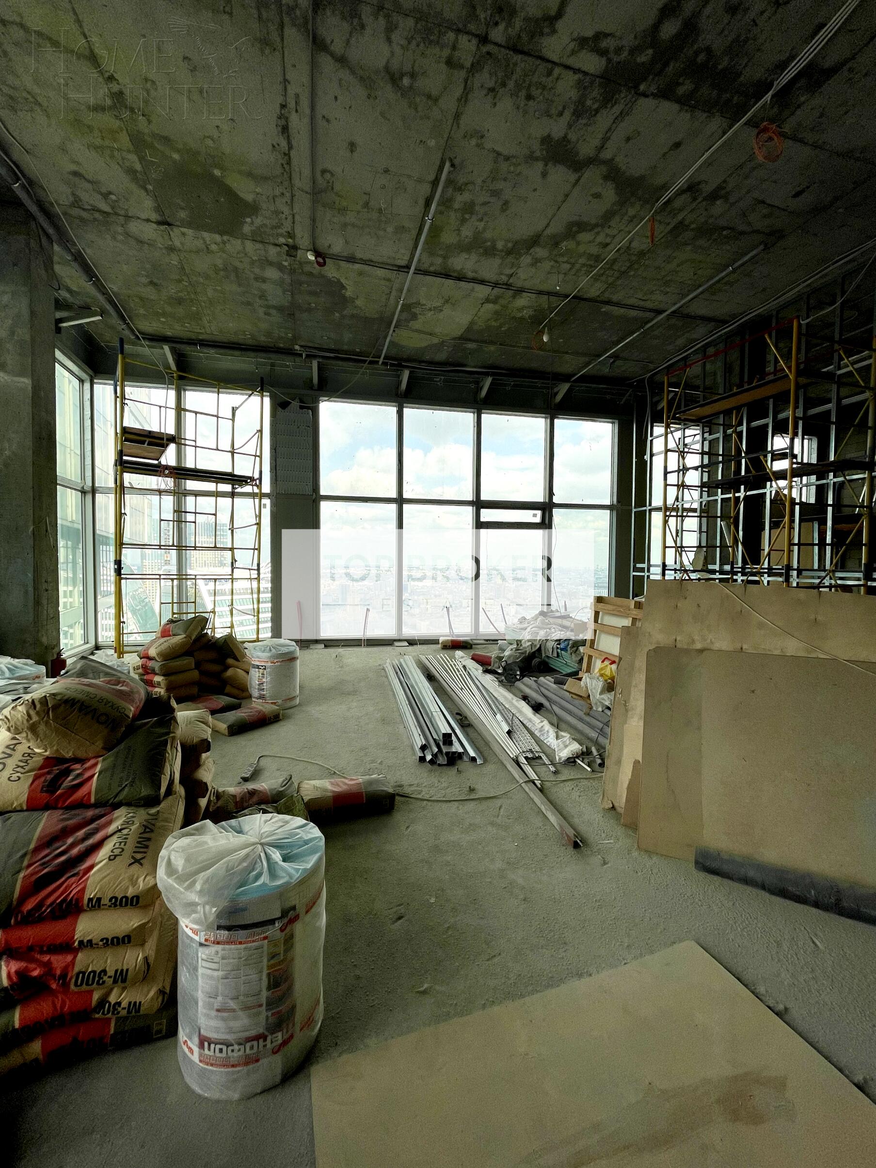 2-УРОВНЕВЫЙ ПЕНТХАУС БЕЗ ОТДЕЛКИ 320 М² НА 63 ЭТАЖЕ