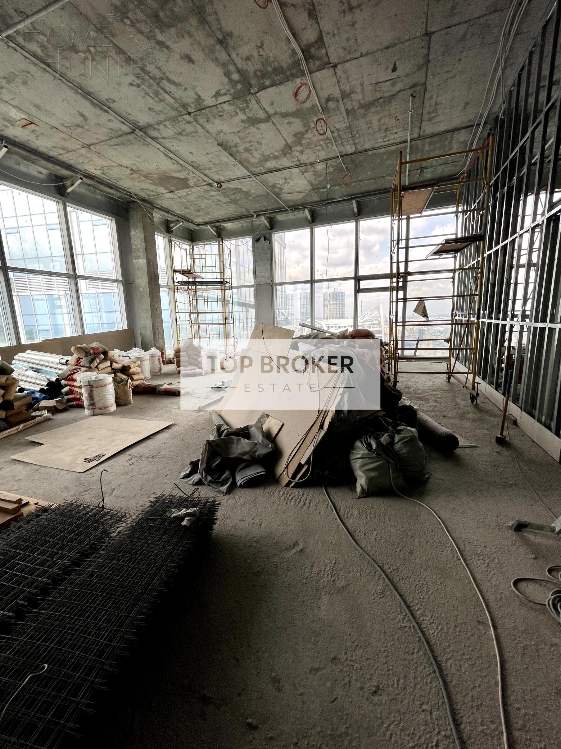 2-УРОВНЕВЫЙ ПЕНТХАУС БЕЗ ОТДЕЛКИ 320 М² НА 63 ЭТАЖЕ