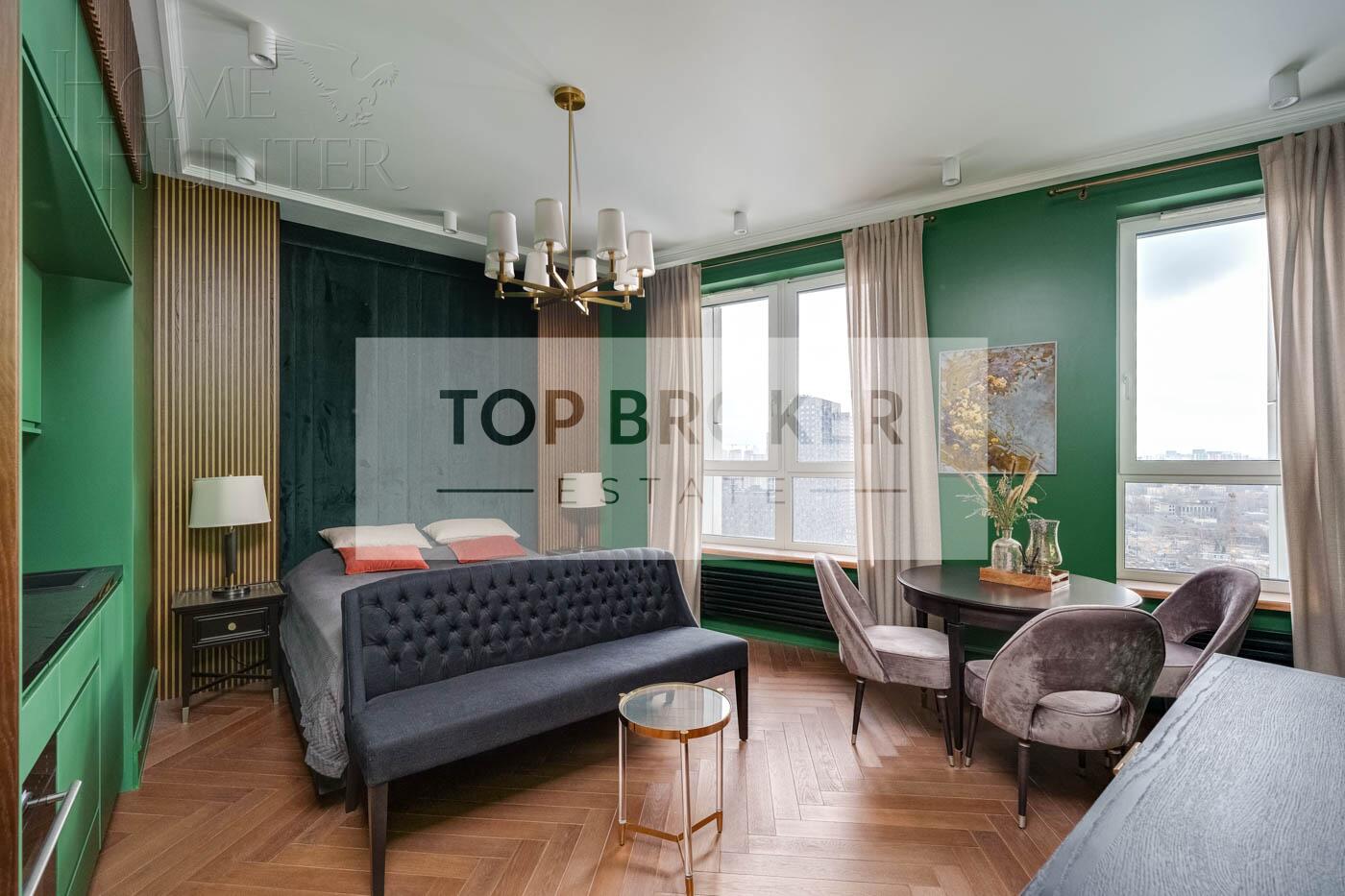 1-КОМН. АПАРТАМЕНТЫ С ОТДЕЛКОЙ 32.8 М² НА 15 ЭТАЖЕ