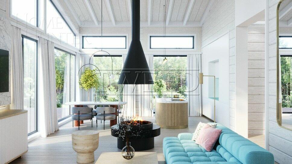 2-этажный коттедж 450 м² с отделкой