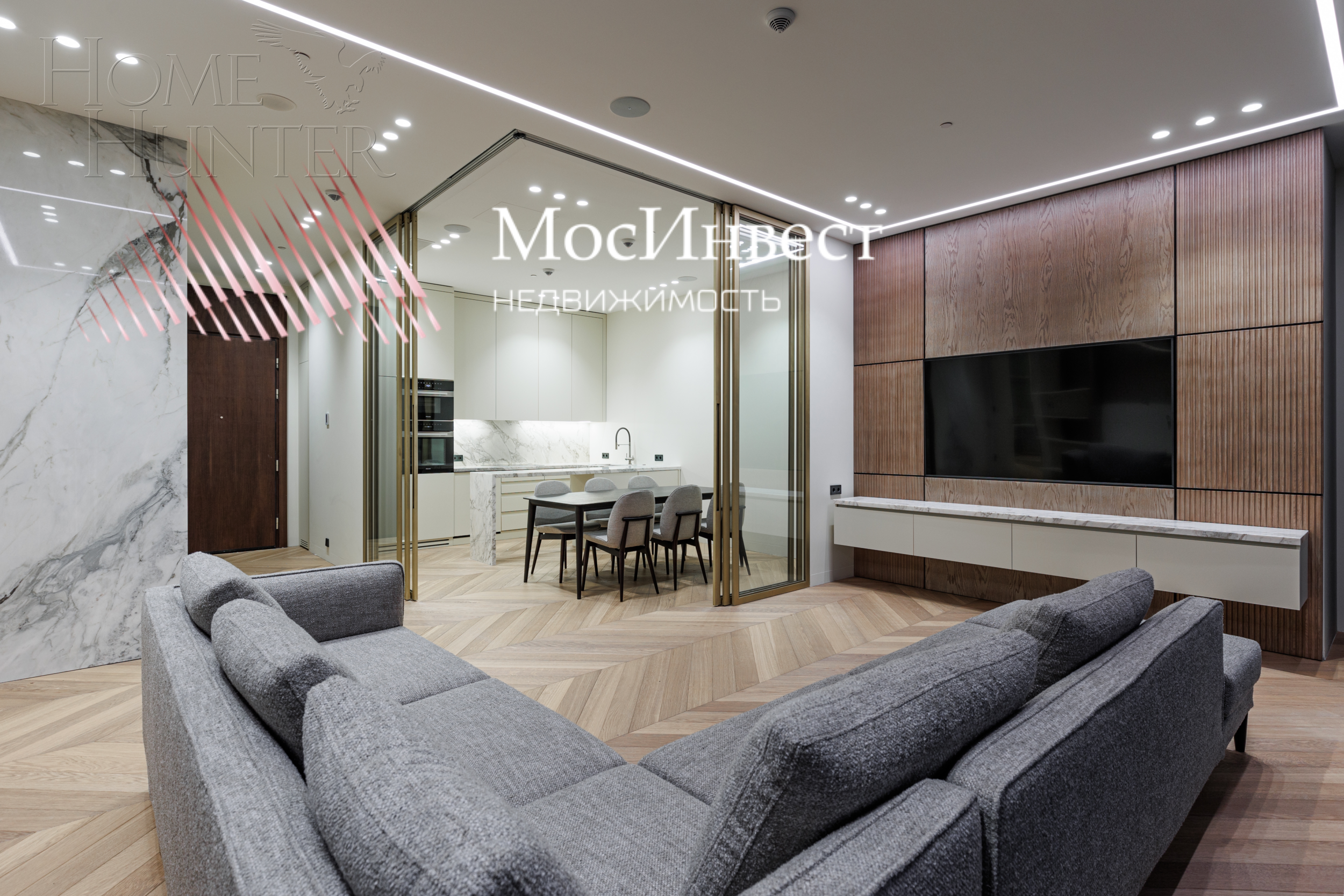 2-КОМН. АПАРТАМЕНТЫ С ОТДЕЛКОЙ 100 М² НА 32 ЭТАЖЕ