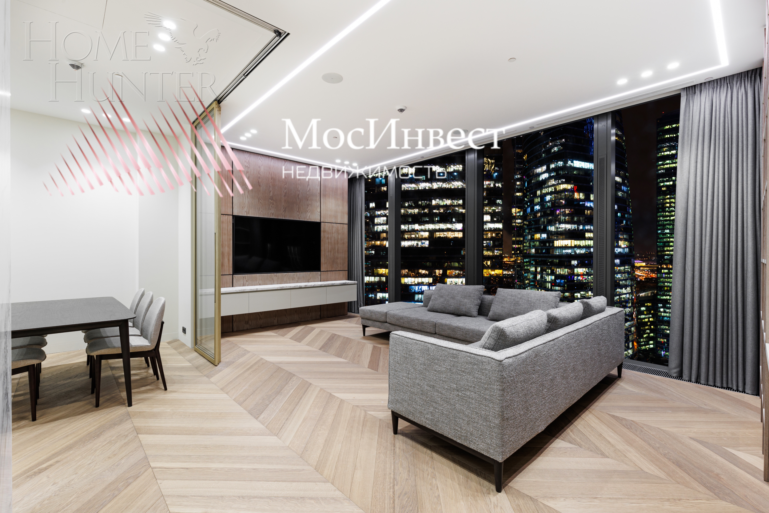 2-КОМН. АПАРТАМЕНТЫ С ОТДЕЛКОЙ 100 М² НА 32 ЭТАЖЕ