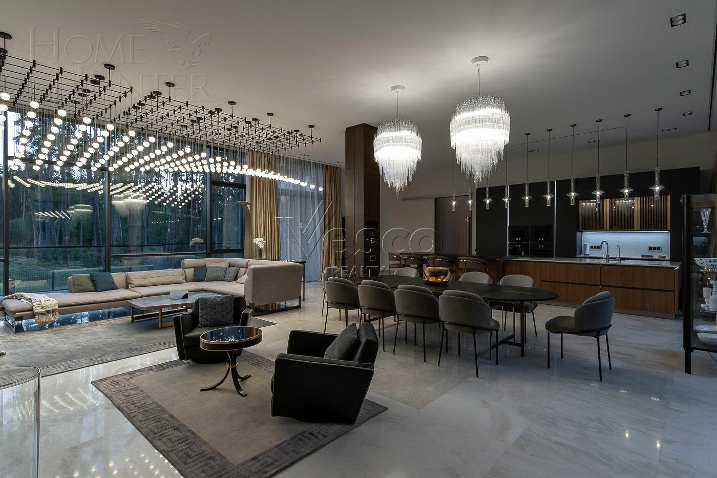 3-этажный коттедж 1 848 м² с отделкой