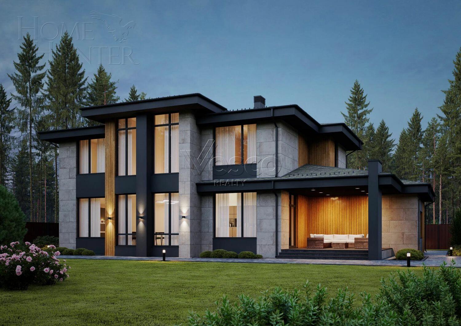 2-этажный коттедж 305 м² без отделки