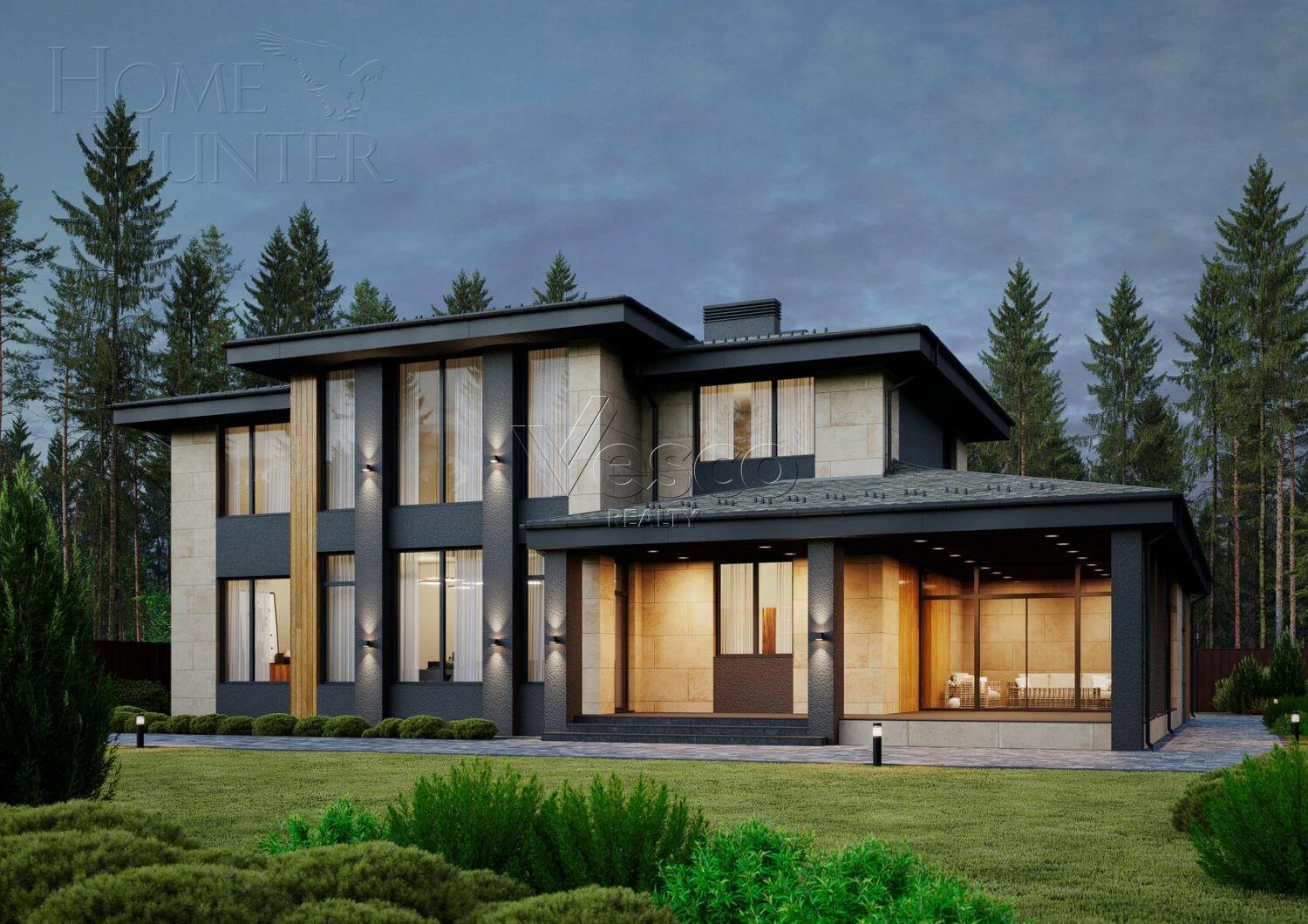 2-этажный коттедж 410 м² без отделки