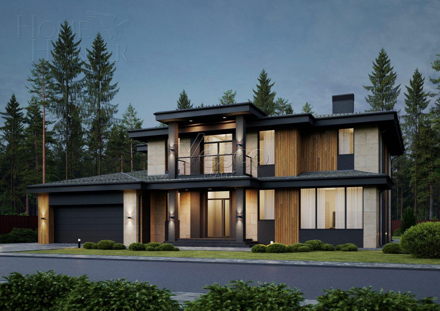 2-этажный коттедж 410 м² без отделки