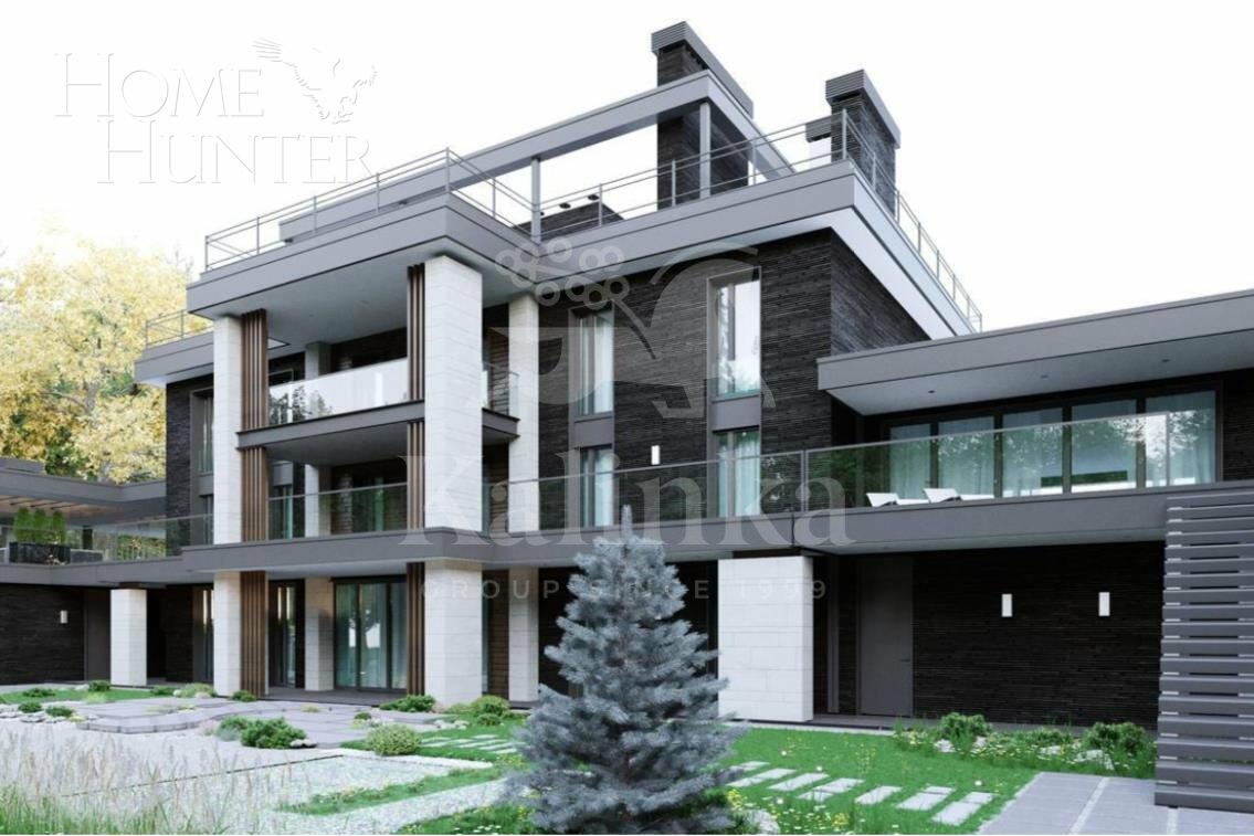 3-этажный коттедж 800 м² без отделки