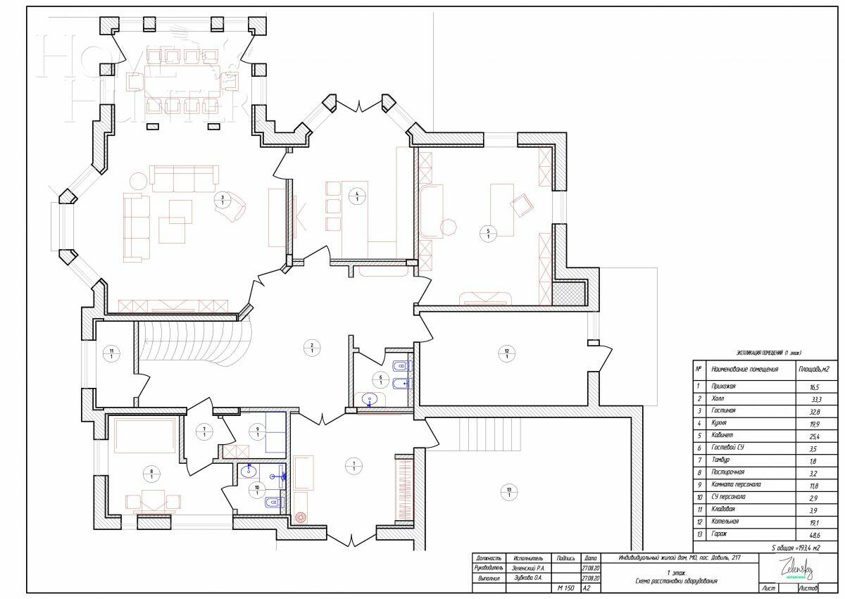 2-этажный коттедж 639 м² с отделкой