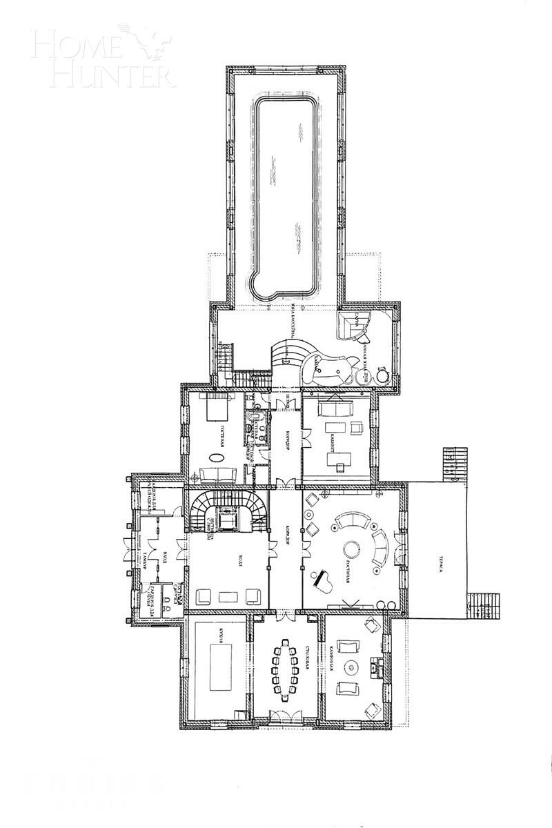 3-этажный коттедж 2 350 м² без отделки