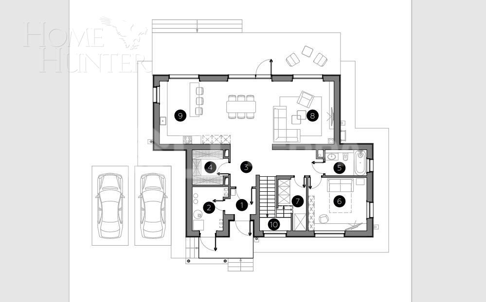 2-этажный коттедж 284 м² без отделки