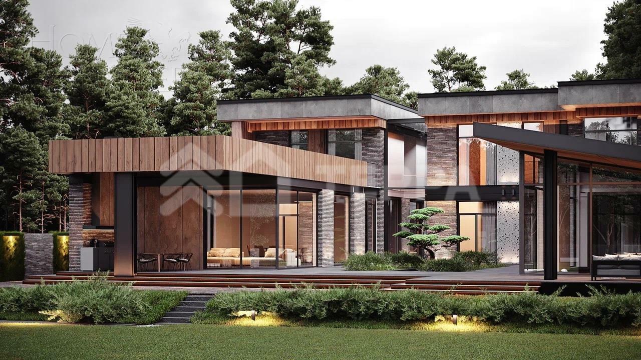 2-этажный коттедж 1 170 м² без отделки