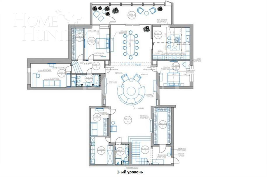 2-УРОВНЕВАЯ КВАРТИРА С ОТДЕЛКОЙ 477.8 М² НА 2 ЭТАЖЕ