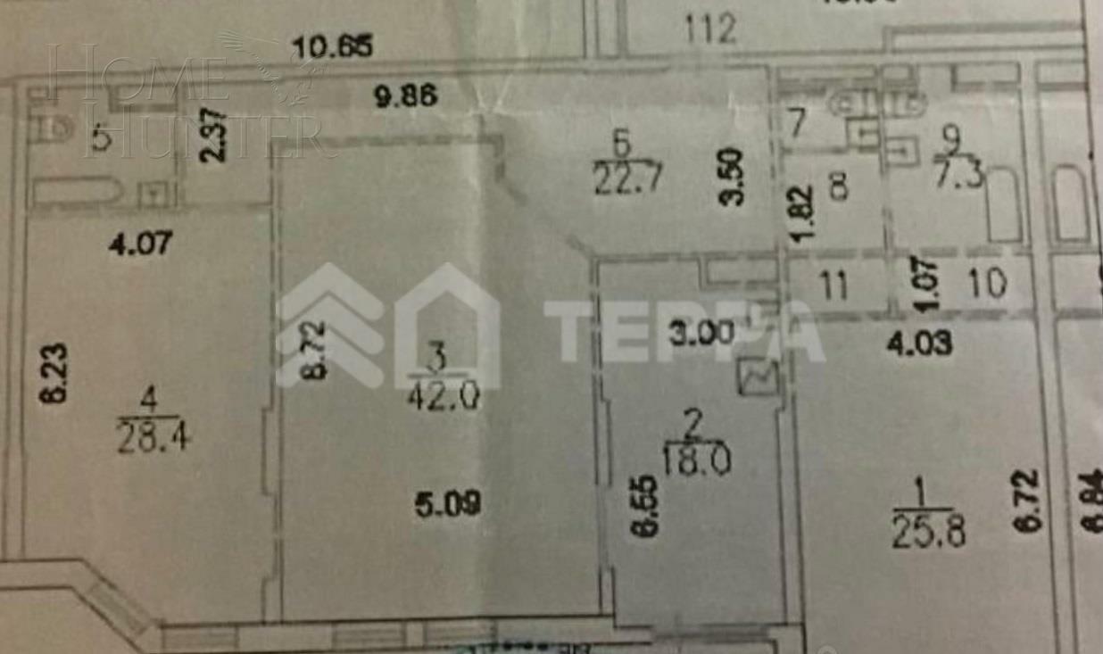 3-КОМН. КВАРТИРА БЕЗ ОТДЕЛКИ 158.7 М² НА 9 ЭТАЖЕ