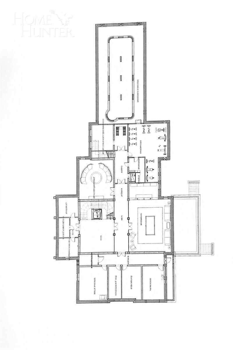 3-этажный коттедж 2 350 м² без отделки