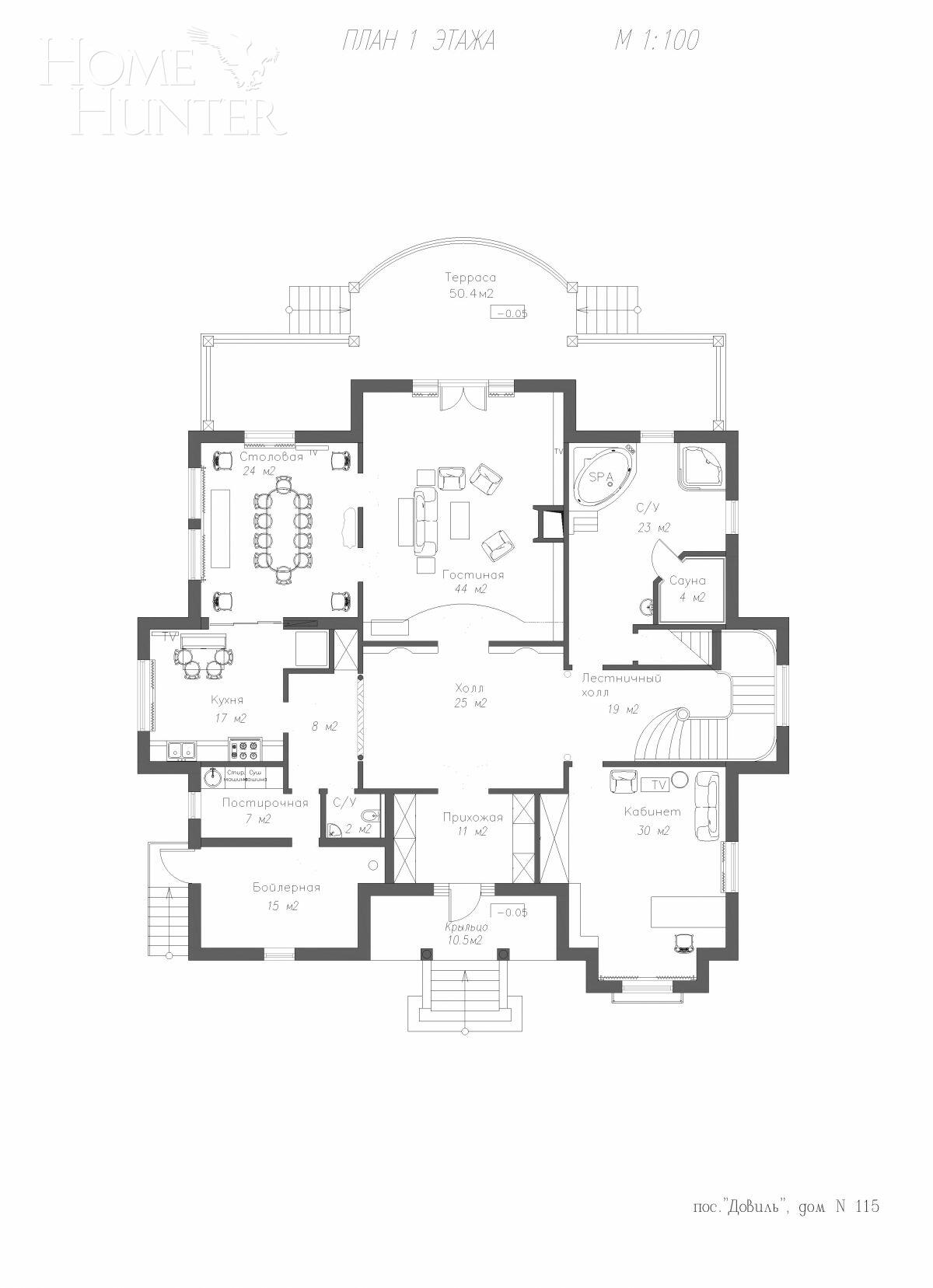 2-этажный коттедж 687 м² с отделкой