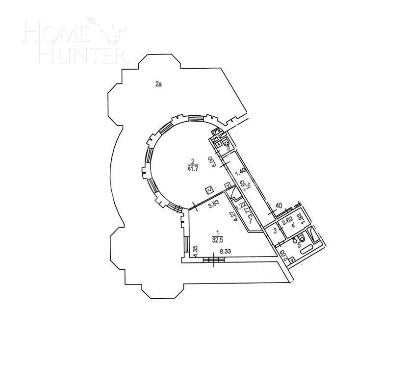 2-КОМН. КВАРТИРА БЕЗ ОТДЕЛКИ 147 М² НА 11 ЭТАЖЕ