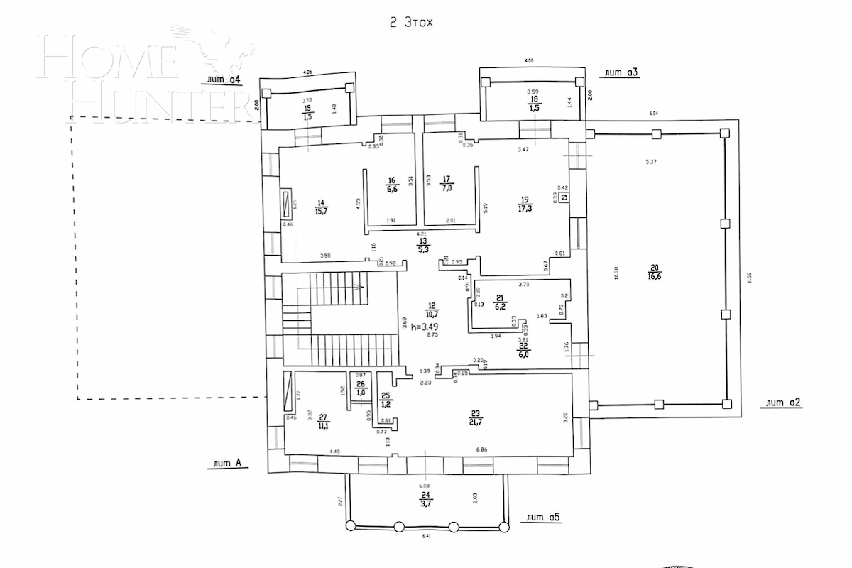 2-этажный коттедж 1 100 м² с отделкой