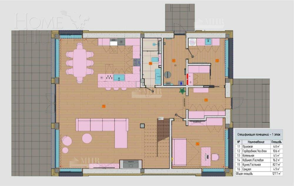 2-этажный коттедж 300 м² без отделки