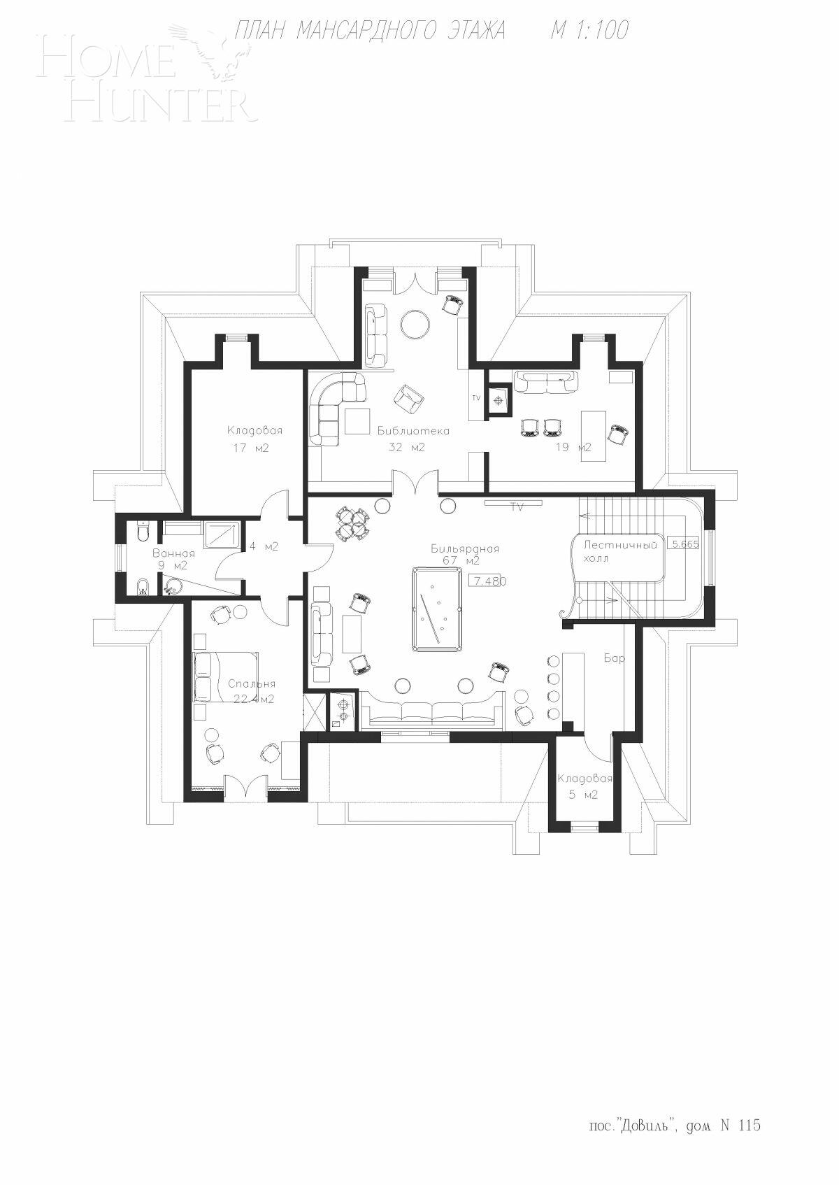 2-этажный коттедж 687 м² с отделкой