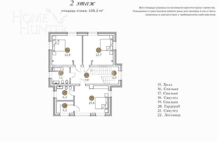 2-этажный коттедж 247 м² без отделки