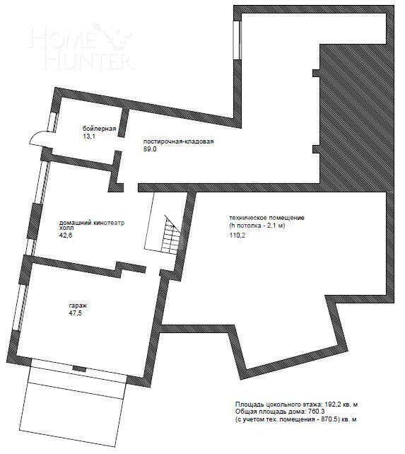 2-этажный коттедж 760 м² без отделки