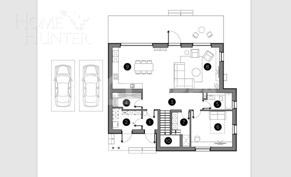 2-этажный коттедж 290 м² без отделки