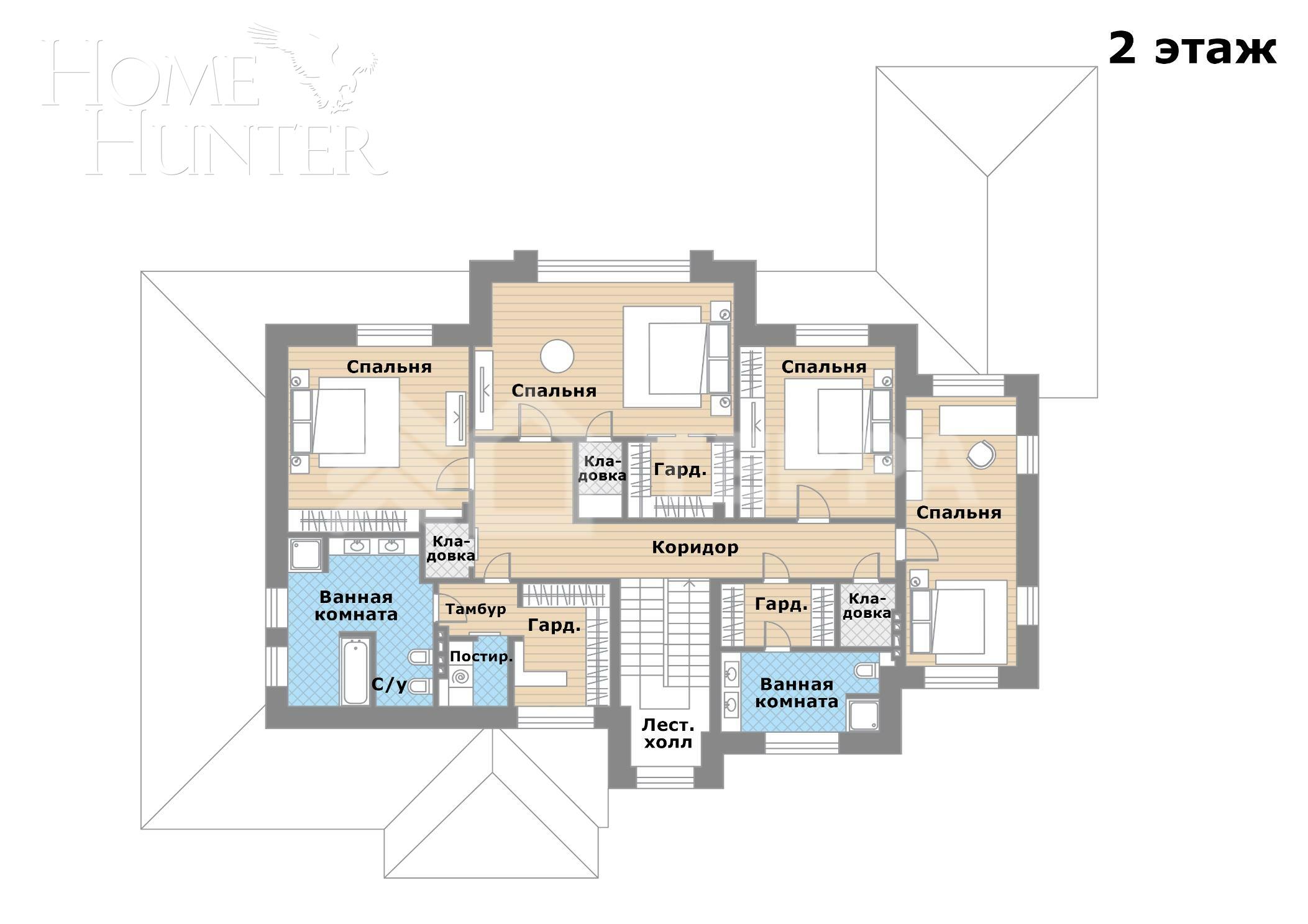 2-этажный коттедж 467 м² с отделкой