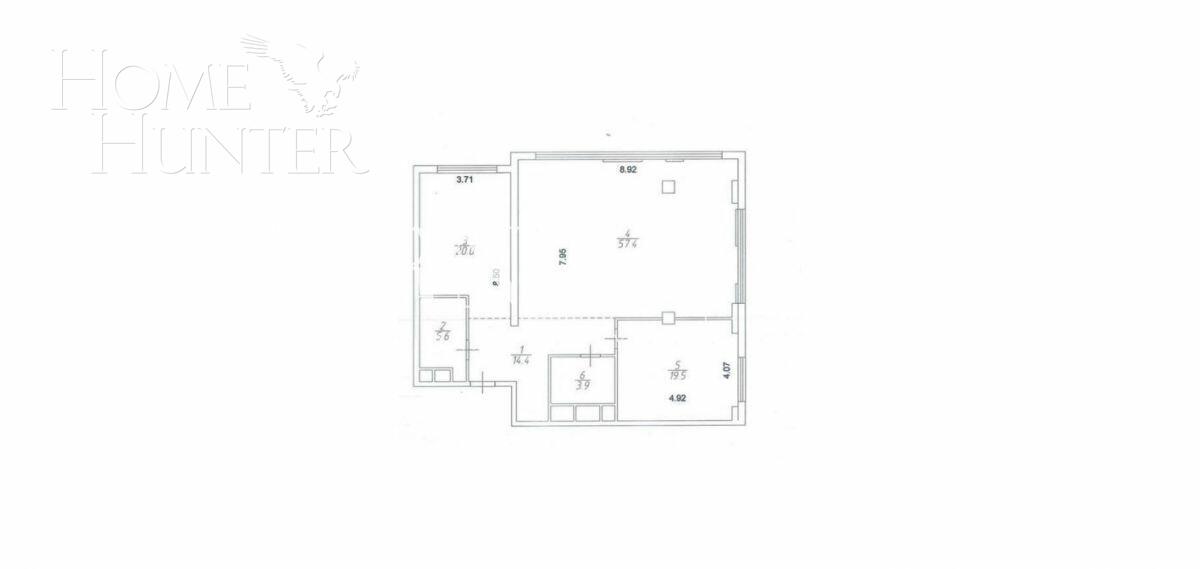 2-КОМН. КВАРТИРА С ОТДЕЛКОЙ 120.8 М² НА 6 ЭТАЖЕ