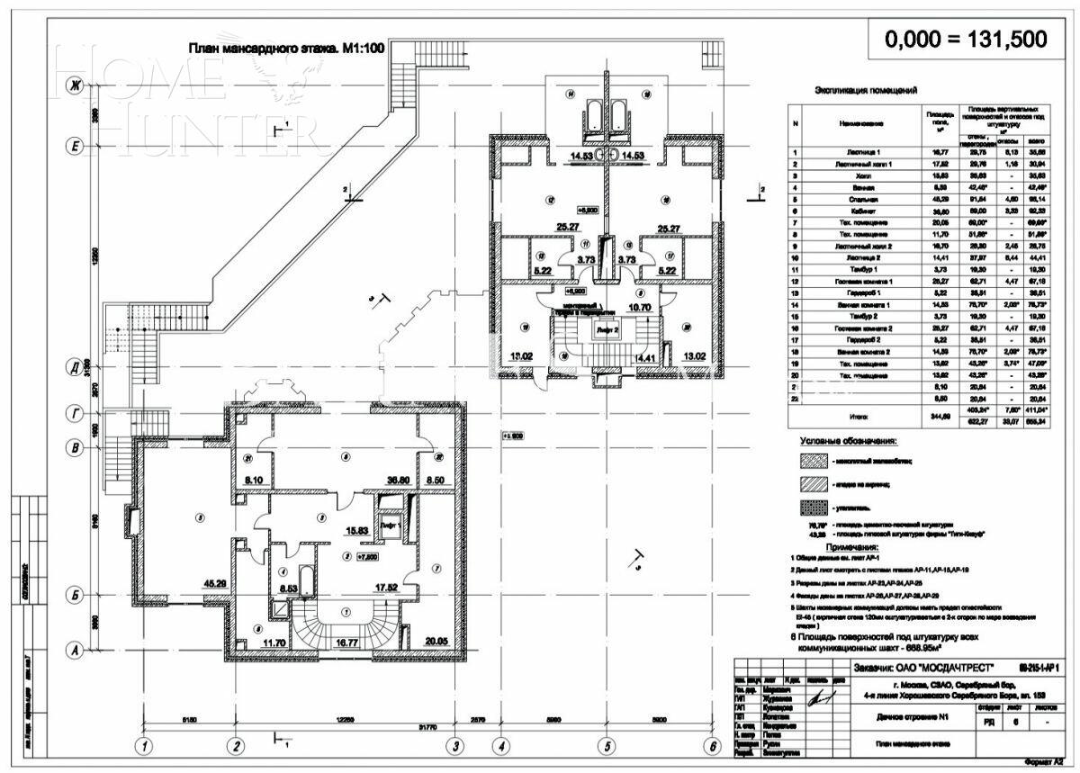 2-этажный коттедж 1 703.4 м² без отделки