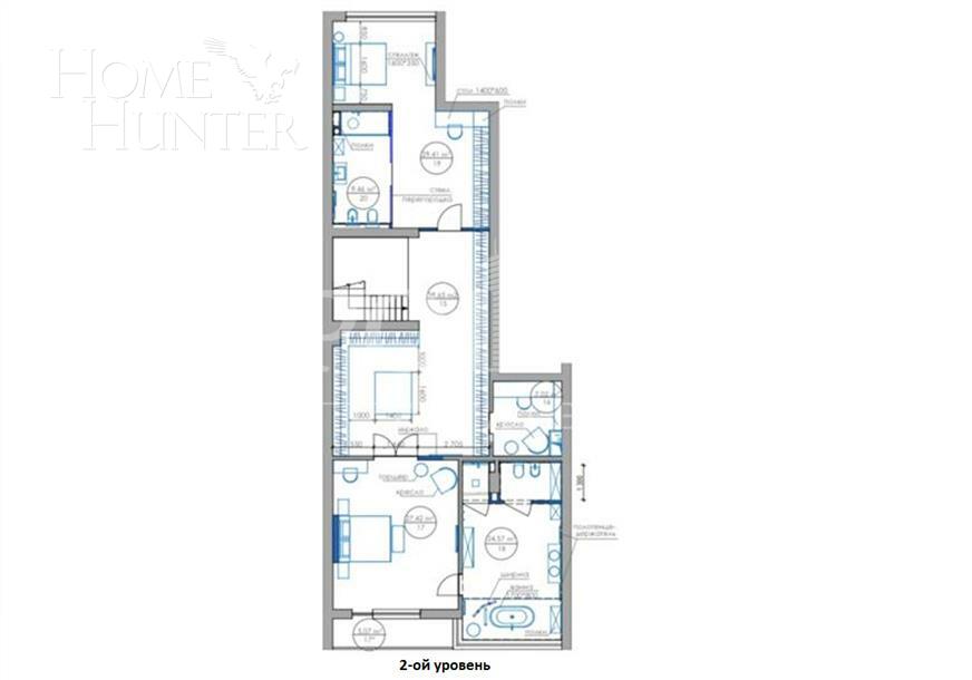 2-УРОВНЕВАЯ КВАРТИРА С ОТДЕЛКОЙ 477.8 М² НА 2 ЭТАЖЕ
