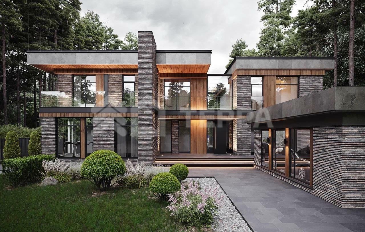 2-этажный коттедж 1 170 м² без отделки