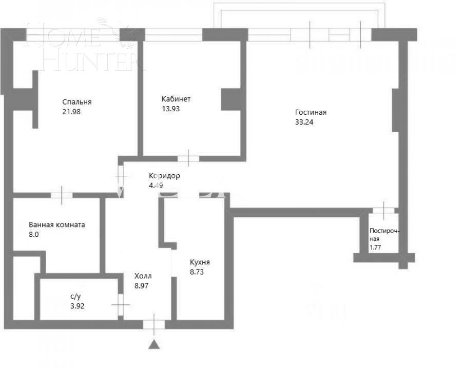 3-КОМН. КВАРТИРА С ОТДЕЛКОЙ 111.3 М² НА 4 ЭТАЖЕ