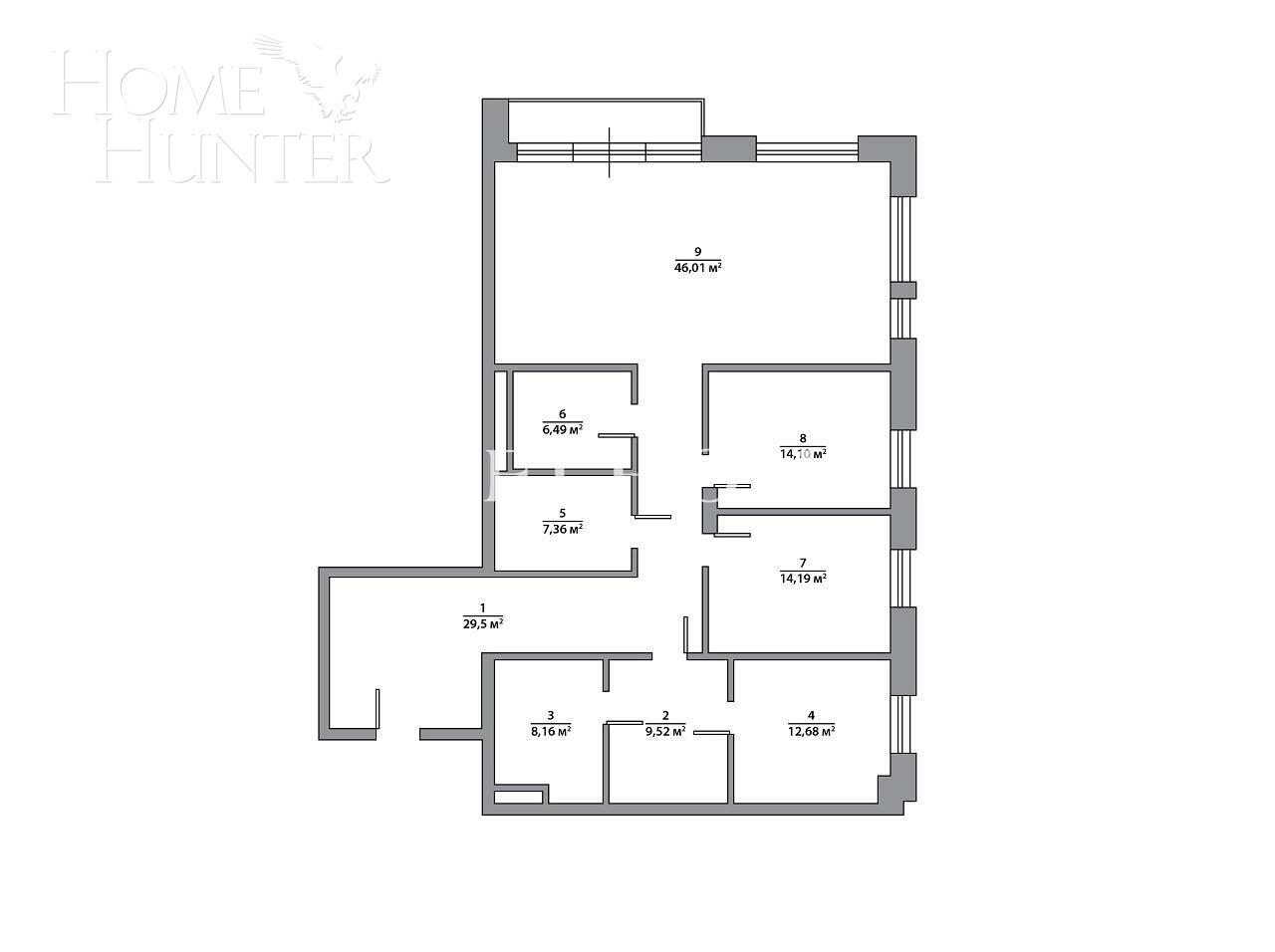 4-КОМН. КВАРТИРА БЕЗ ОТДЕЛКИ 150 М² НА 8 ЭТАЖЕ