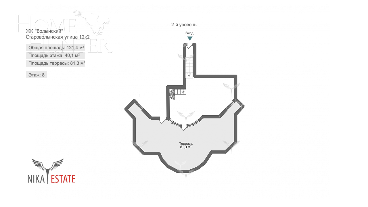 4-УРОВНЕВАЯ КВАРТИРА БЕЗ ОТДЕЛКИ 364 М² НА 10 ЭТАЖЕ