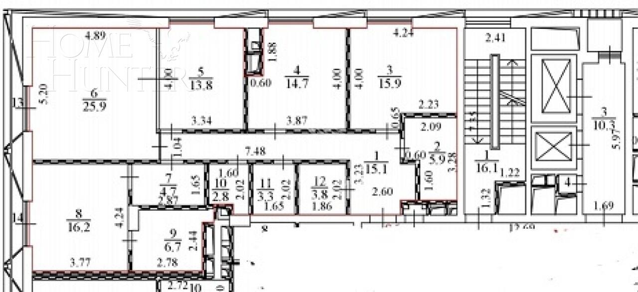 4-КОМН. КВАРТИРА БЕЗ ОТДЕЛКИ 128.8 М² НА 9 ЭТАЖЕ