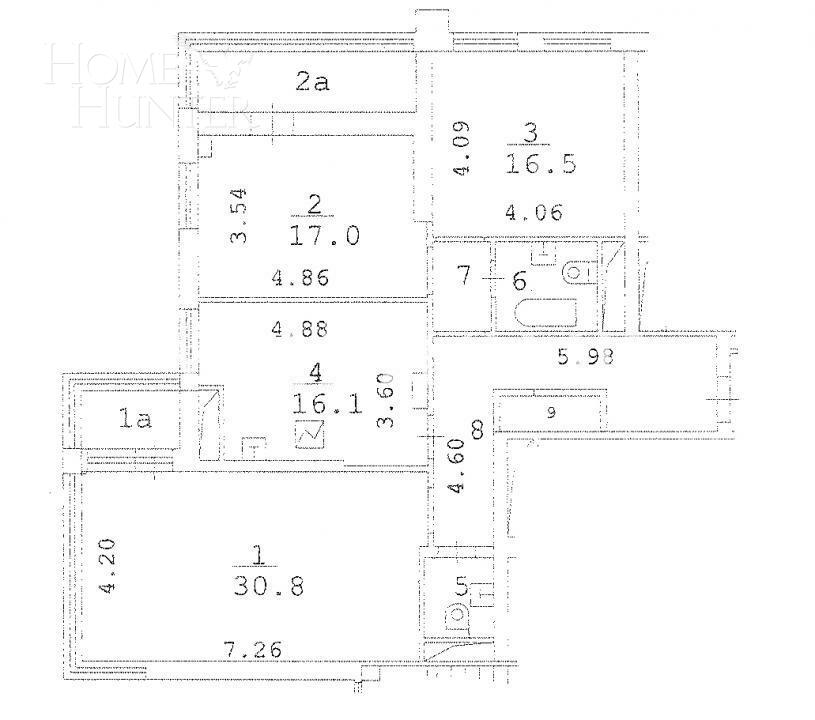 3-КОМН. КВАРТИРА БЕЗ ОТДЕЛКИ 109.8 М² НА 7 ЭТАЖЕ