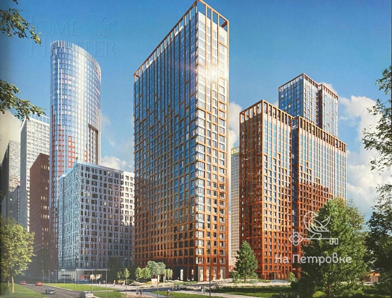 2-КОМН. КВАРТИРА С ОТДЕЛКОЙ 53.1 М² НА 20 ЭТАЖЕ