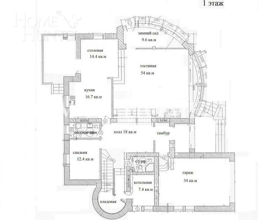 2-этажный коттедж 342 м² без отделки