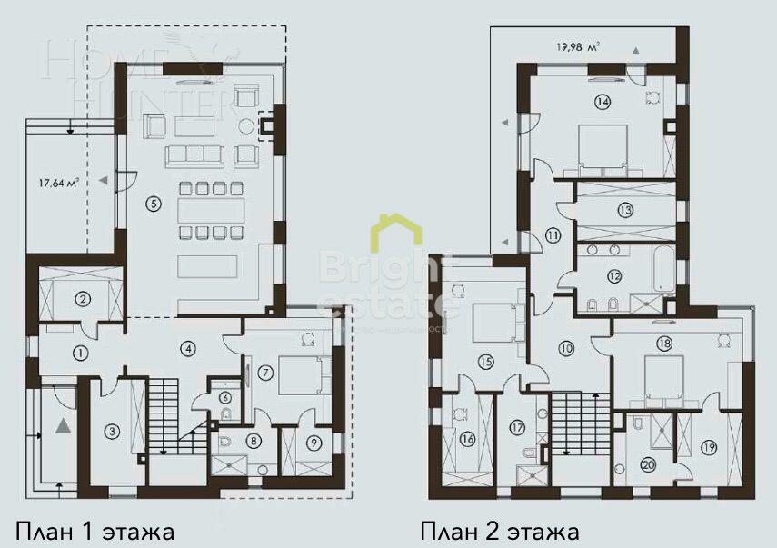 2-этажный коттедж 425 м² без отделки