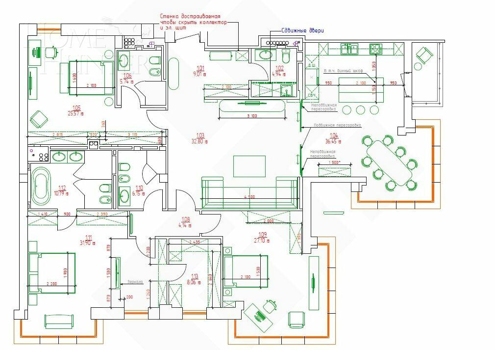 2-КОМН. КВАРТИРА С ОТДЕЛКОЙ 81.9 М² НА 11 ЭТАЖЕ