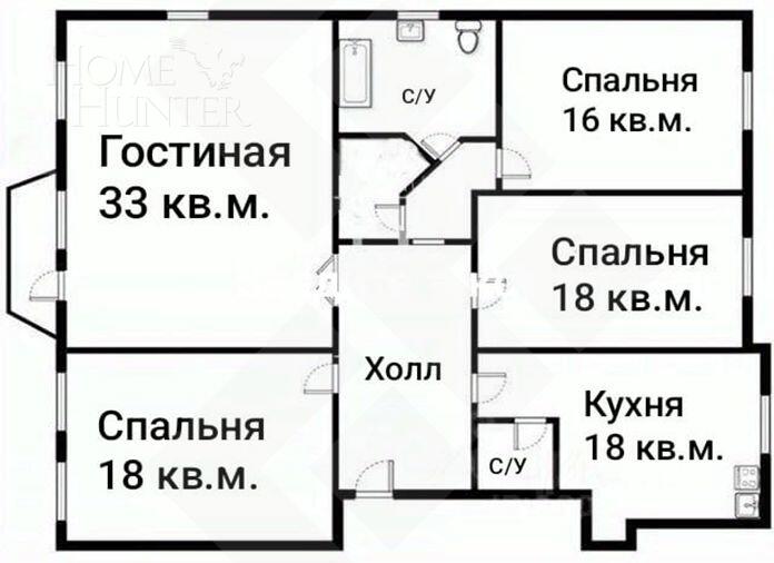 4-КОМН. КВАРТИРА С ОТДЕЛКОЙ 160 М² НА 5 ЭТАЖЕ