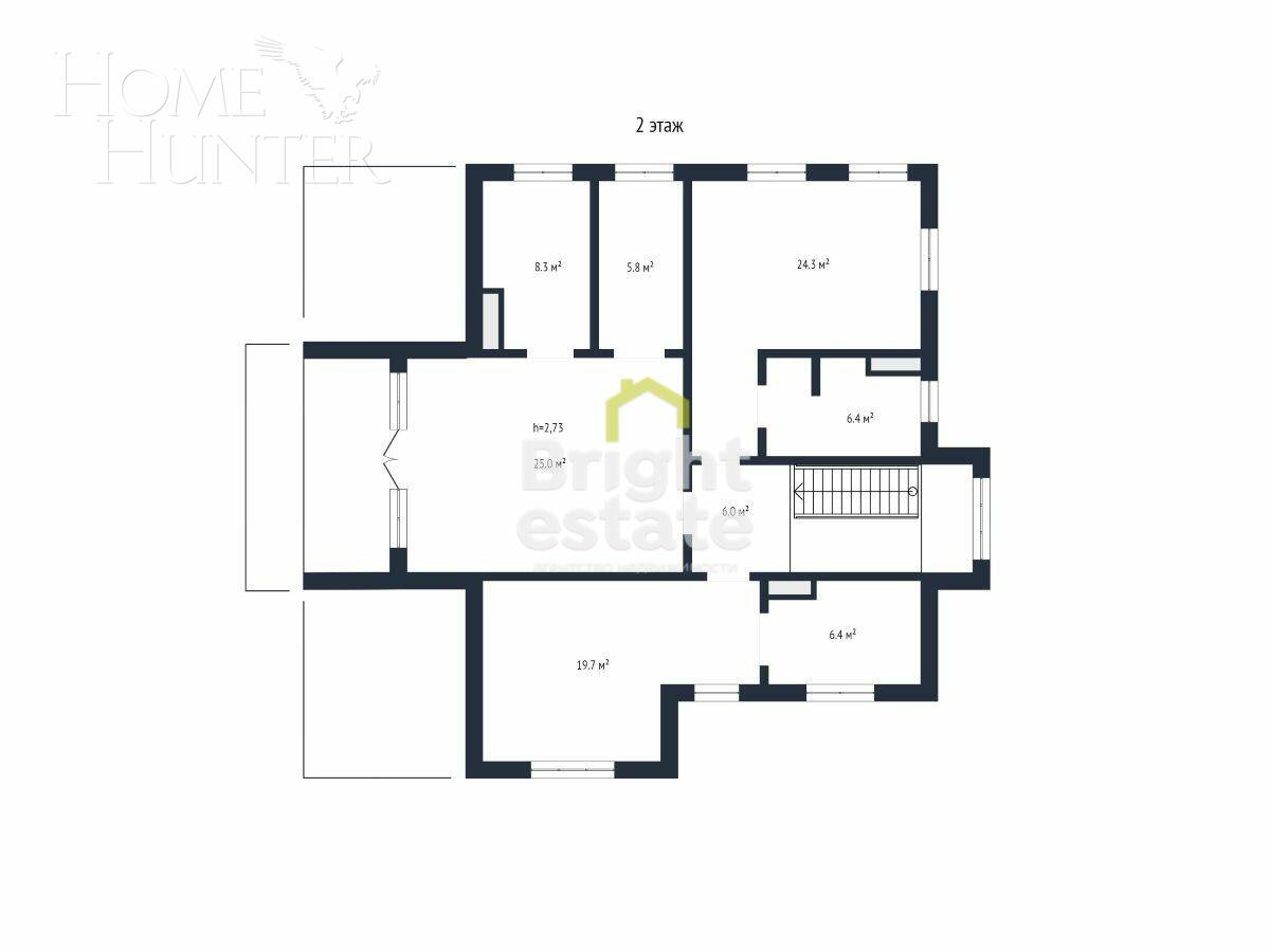2-этажный коттедж 270 м² с отделкой