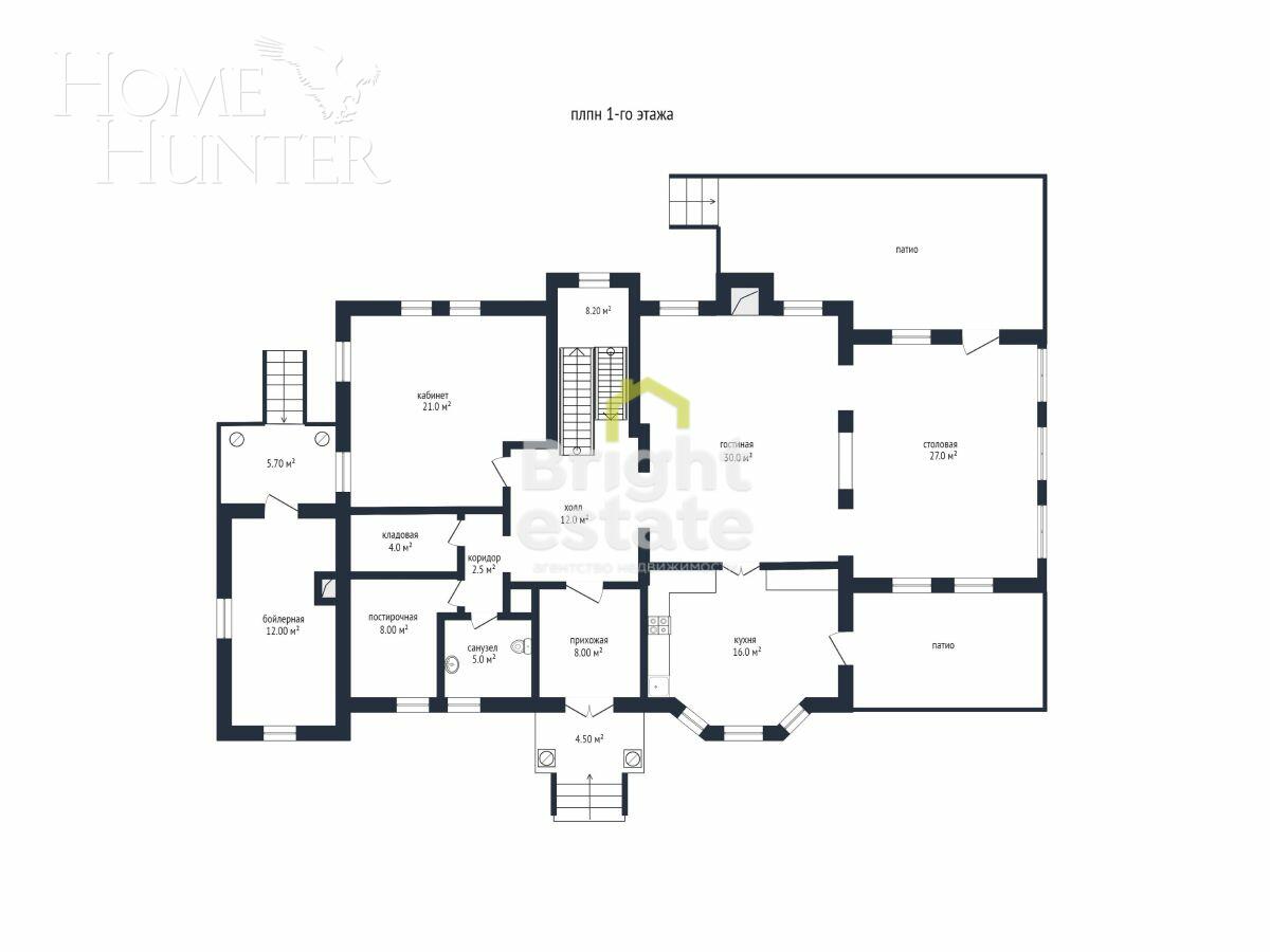 3-этажный коттедж 420 м² с отделкой