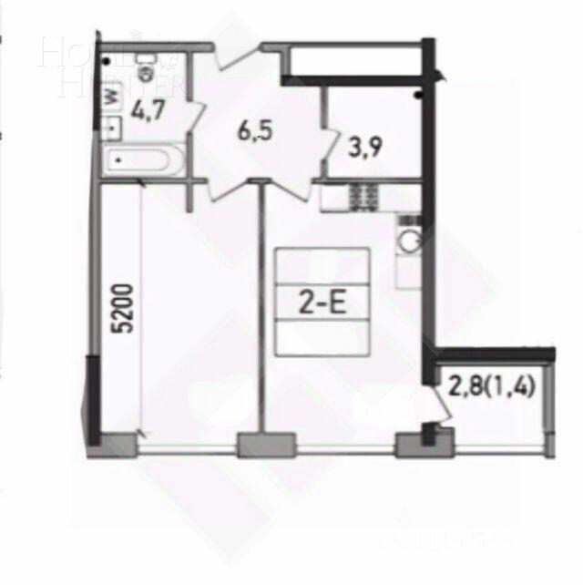 2-КОМН. КВАРТИРА БЕЗ ОТДЕЛКИ 77 М² НА 47 ЭТАЖЕ