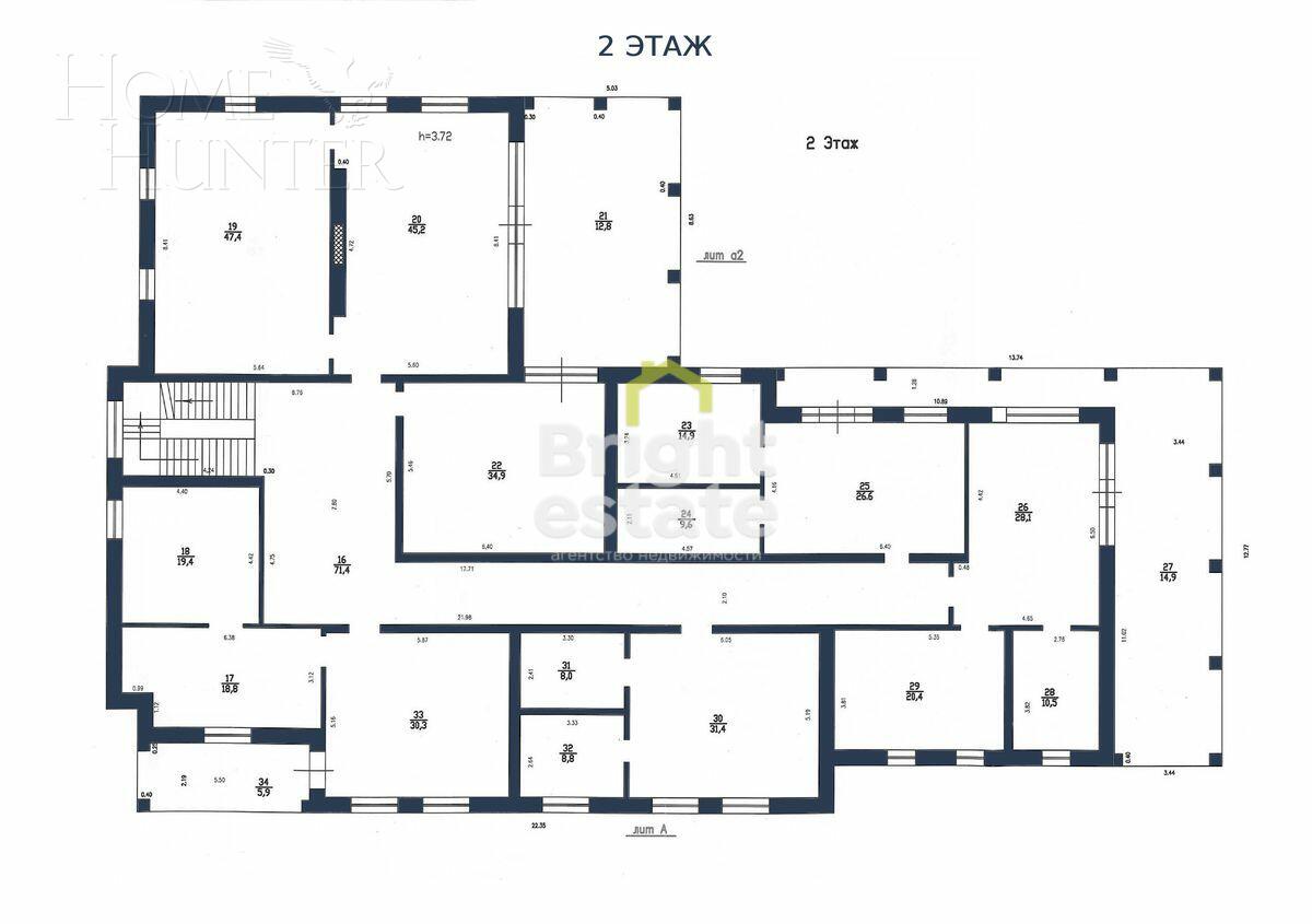 2-этажный коттедж 1 300 м² без отделки