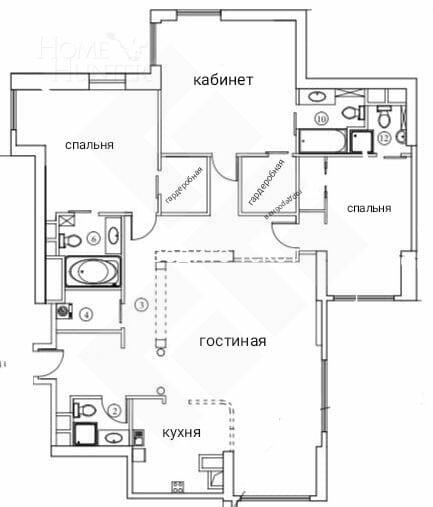 4-КОМН. КВАРТИРА С ОТДЕЛКОЙ 185 М² НА 18 ЭТАЖЕ