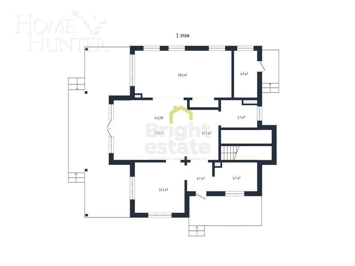 2-этажный коттедж 270 м² с отделкой