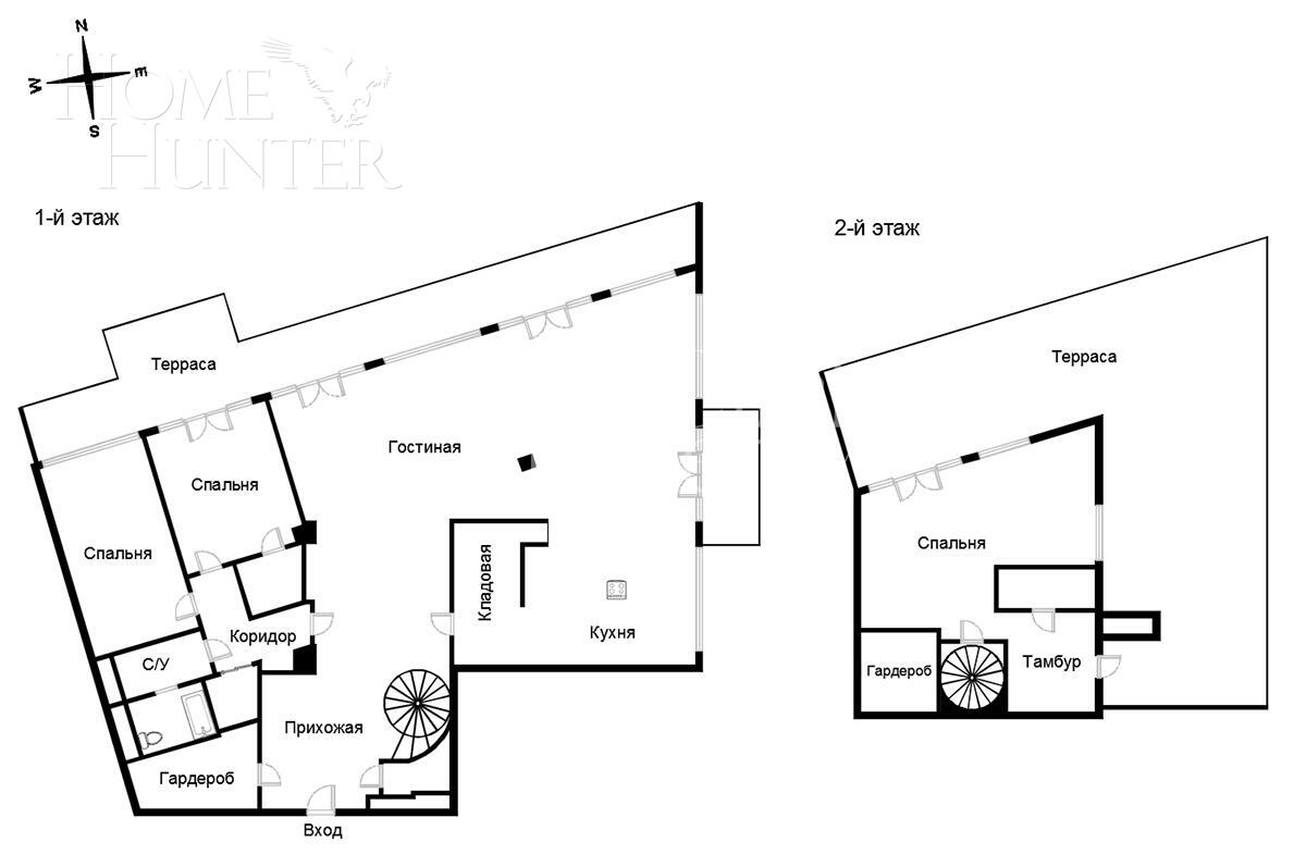 2-УРОВНЕВЫЙ ПЕНТХАУС С ОТДЕЛКОЙ 273 М² НА 7 ЭТАЖЕ
