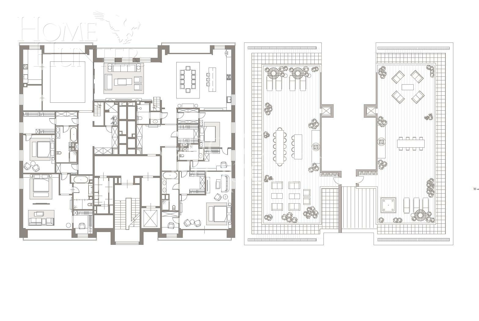 7-КОМН. ПЕНТХАУС БЕЗ ОТДЕЛКИ 561 М² НА 7 ЭТАЖЕ